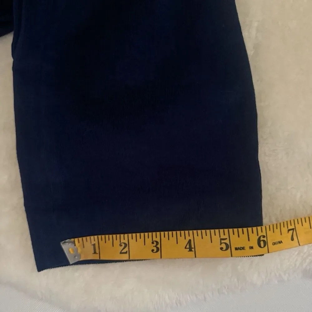 J.Crew Bowery Slim Dress Pants Mens 32x 31 Navy Blue Wale Corduroy Chinos Career